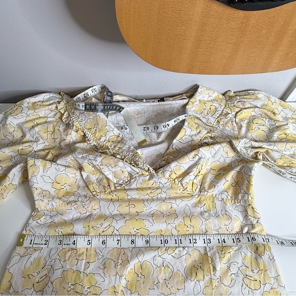 Rixo Kayla Floral Yellow Dress - RTR - Cotton - US 10 Large - Picture 16 of 16